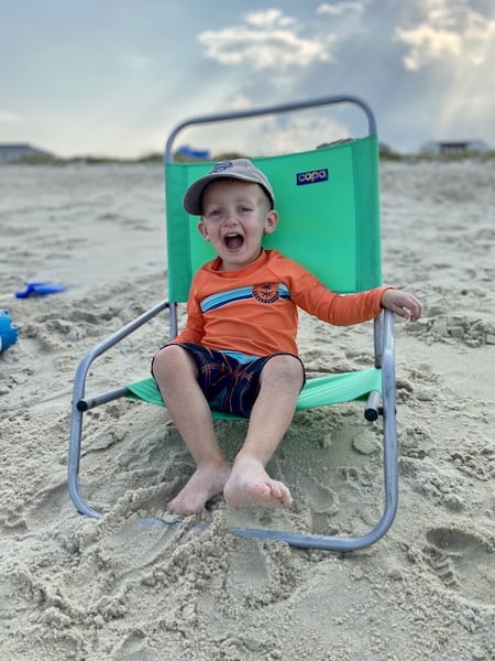 beach chair for toddlers - my son