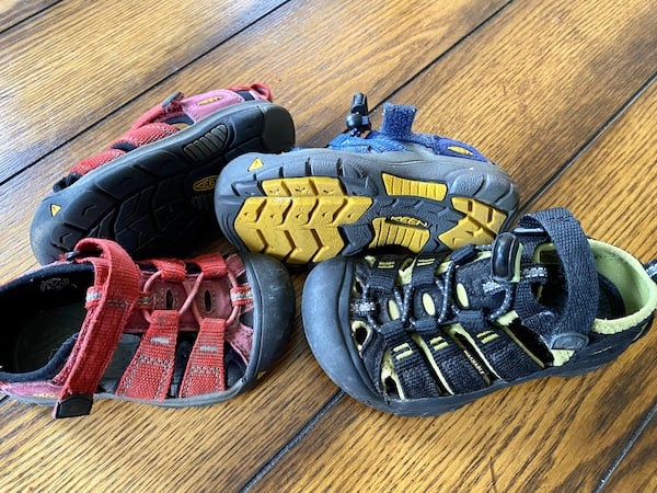 image of my 3 keen water sandals for toddlers