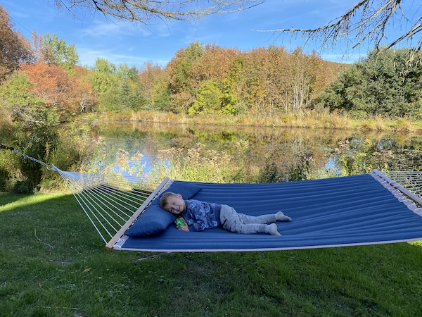 hammock overlook a lake as a gift