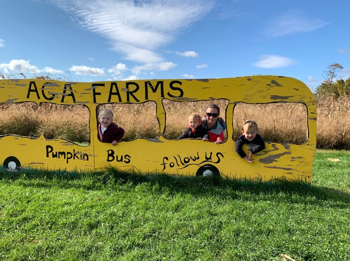 aga farms bucks county sign with kids