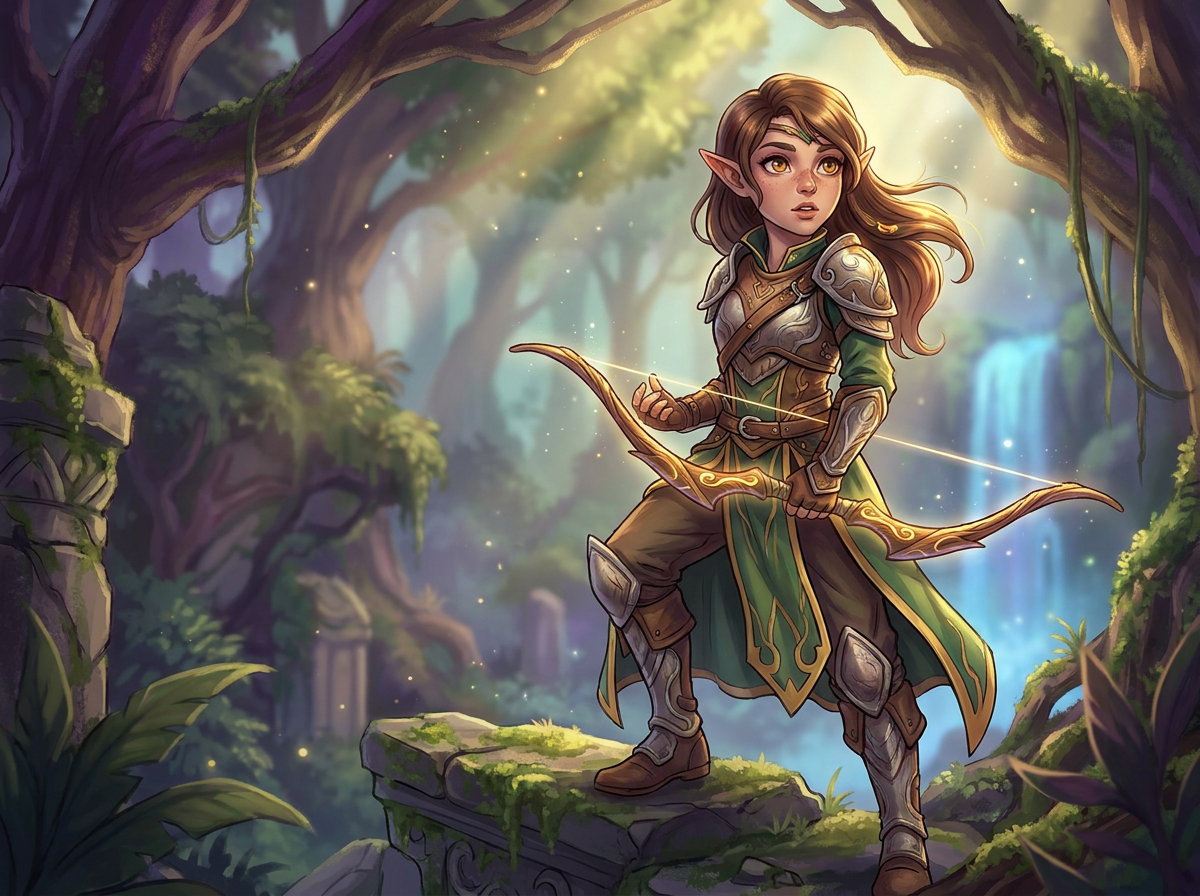 Anime-inspired Semi-Realistic Fantasy Portrait