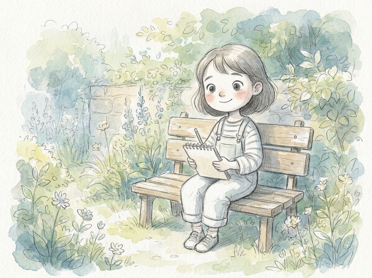 Pencil and Watercolor Style