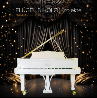 Weißer Konzertflügel