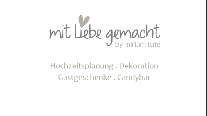 Mit Liebe Gemacht By Miriam Tute Rostock Hochzeitsportal24