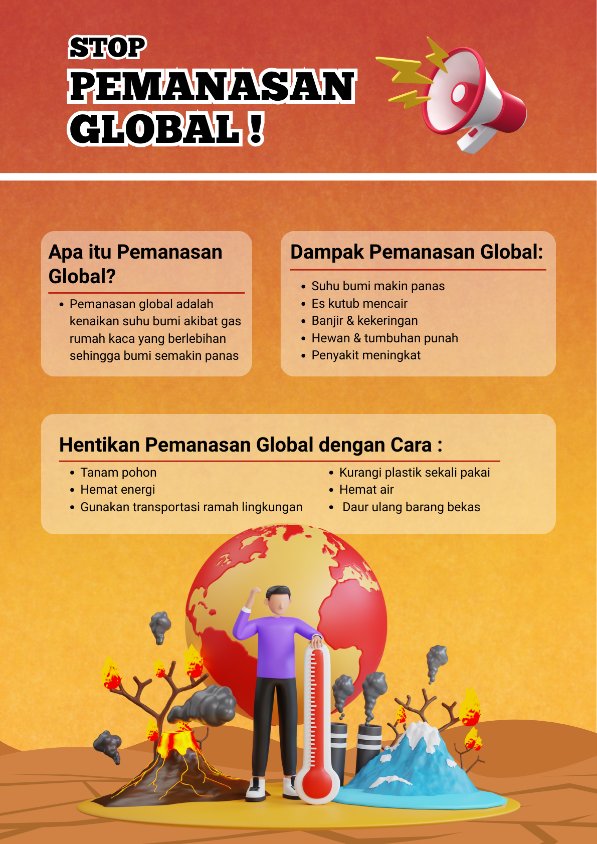Poster Stop Pemanasan Global