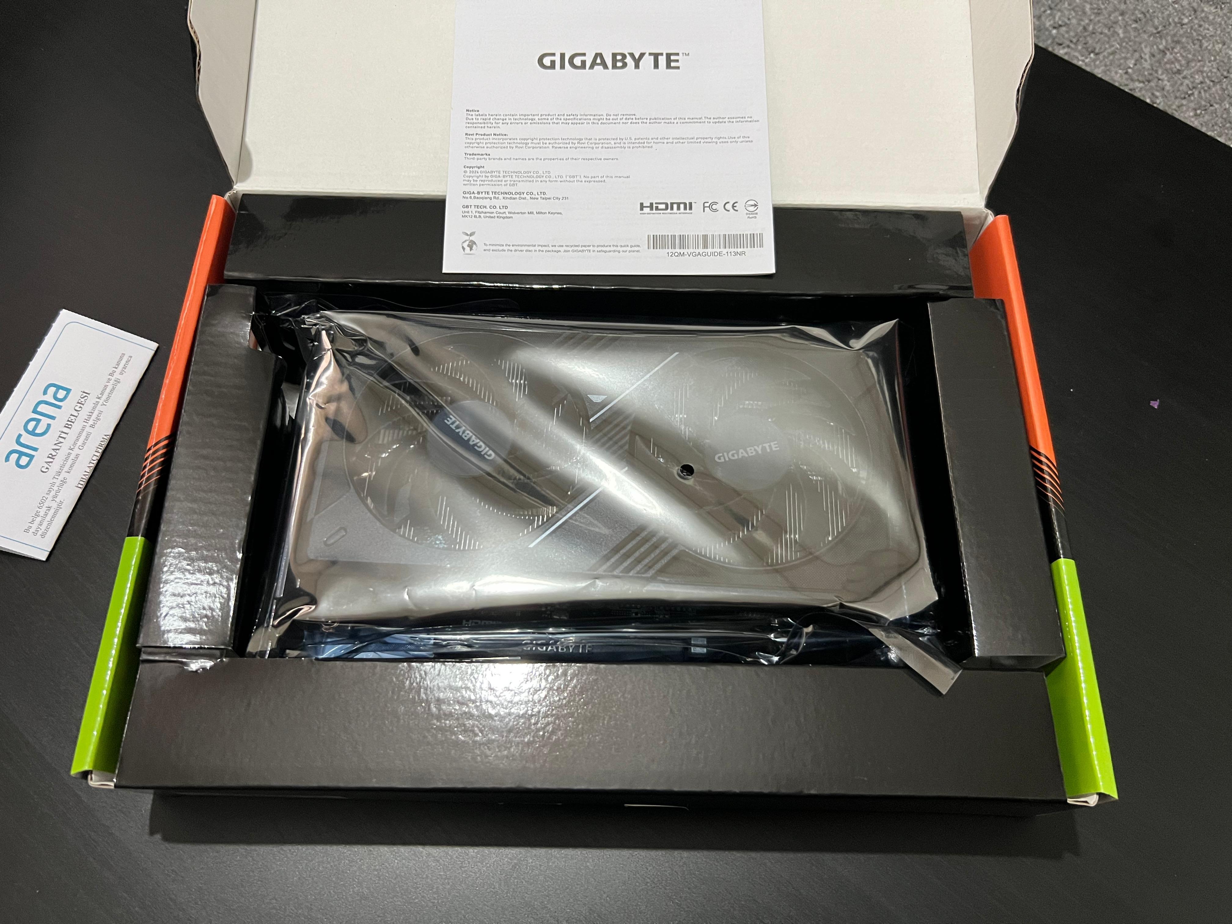 Gigabyte RTX 5060 Kutu İ&ccedil;eriği