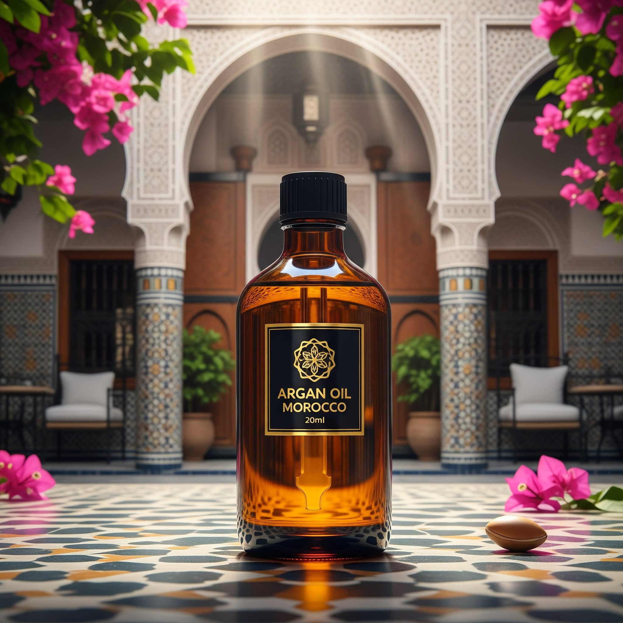 Illustration huile d'argan