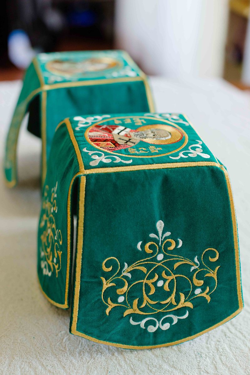 Green  Chalice Covers Set, Fully Embroidered — photo 10
