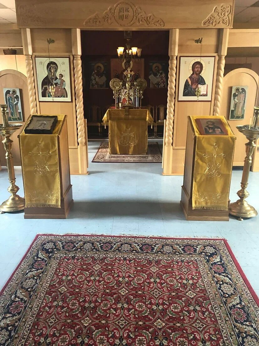 Velvet Gold Embroidered Analogian Cover for Orthodox Church — photo 4