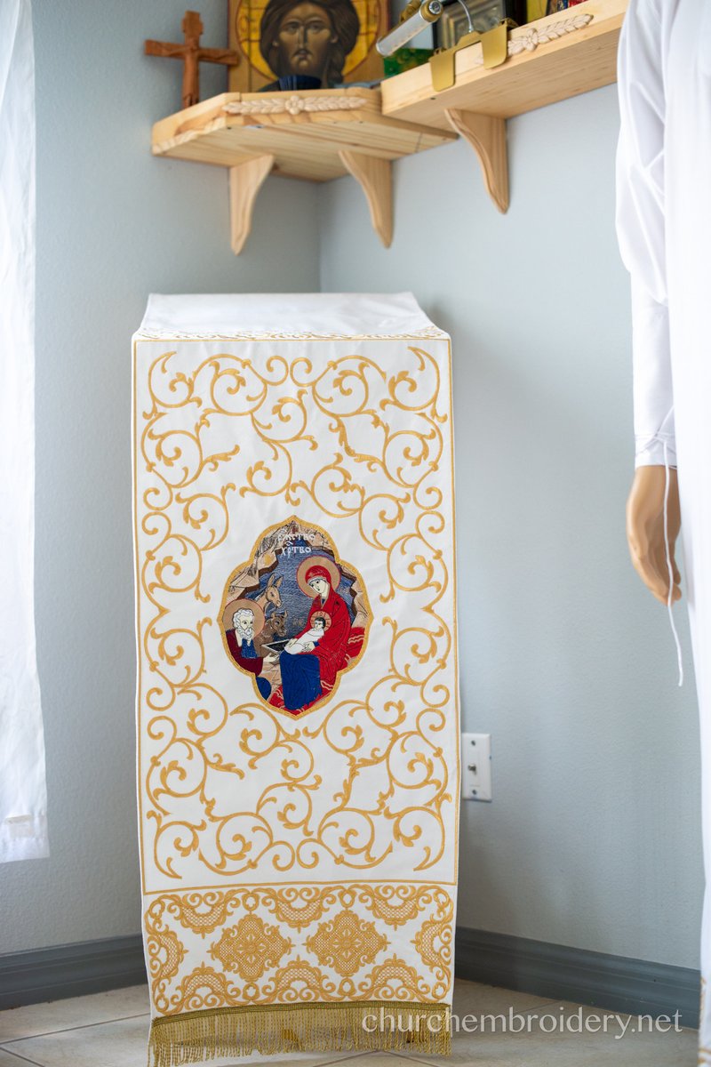 Analogian Cover for Orthodox Church - White Icon Nativity — photo 2