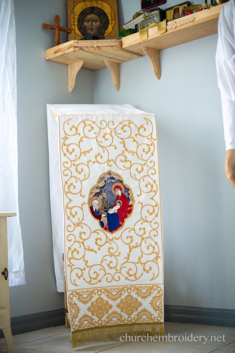 Analogian Cover for Orthodox Church - White Icon Nativity — photo 4