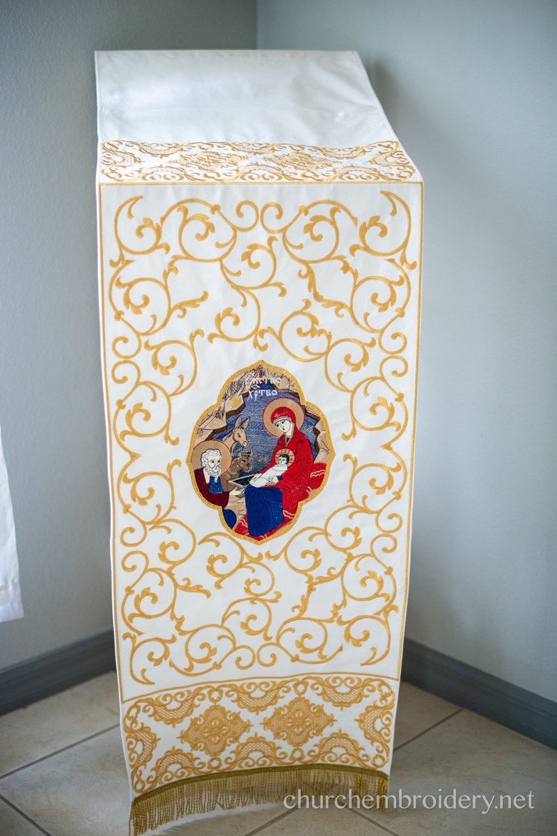 Analogian Cover for Orthodox Church - White Icon Nativity — photo 5