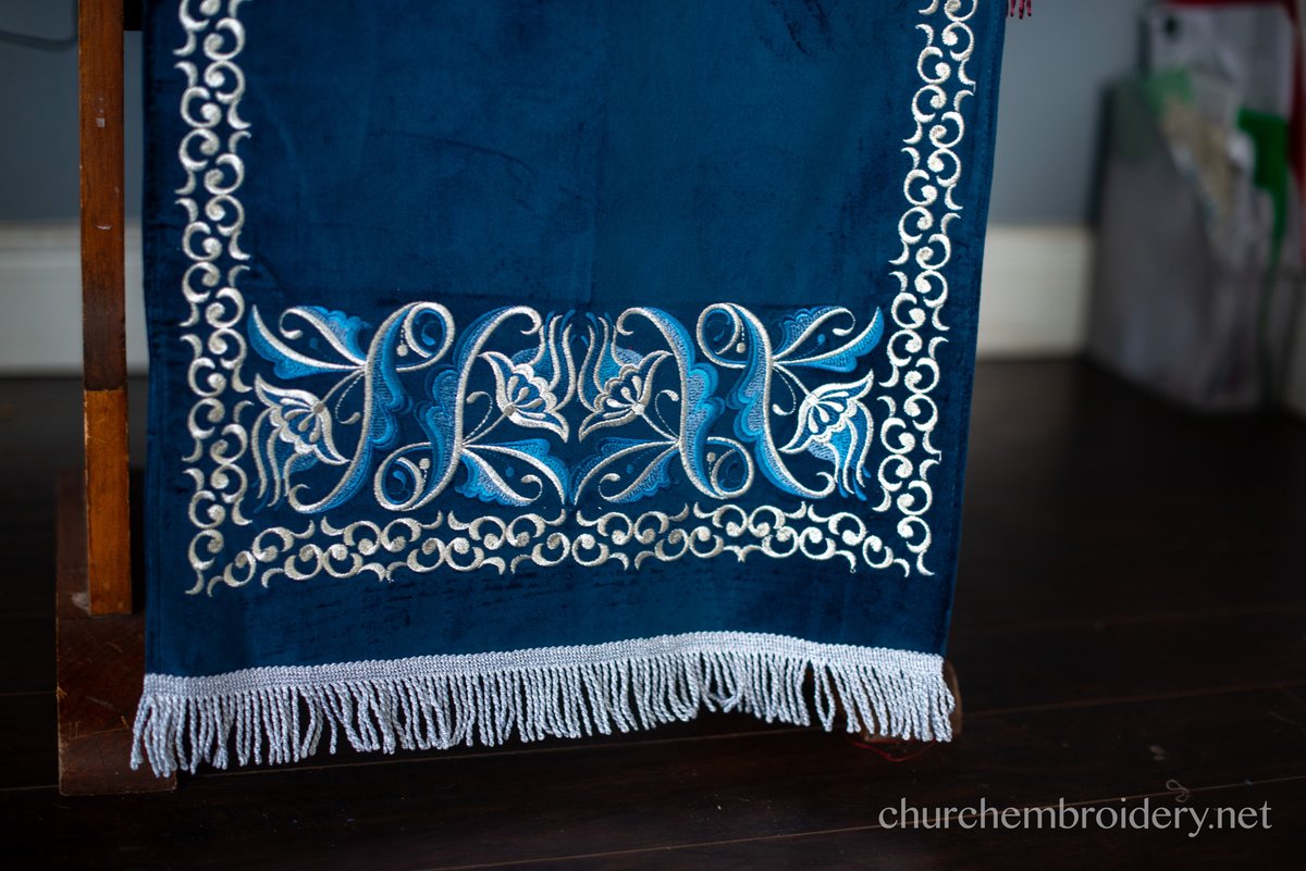 Elegant Blue Analogian Cover Velvet Cotton  — photo 2