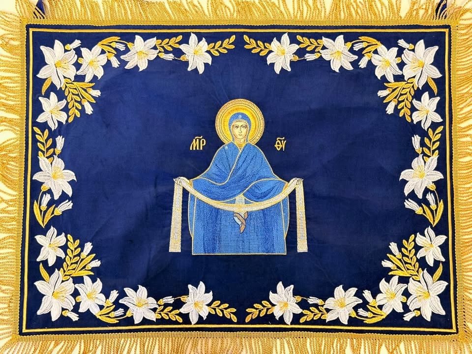 Custom Orthodox Chalice Cover Set - Velvet Cotton Elegance