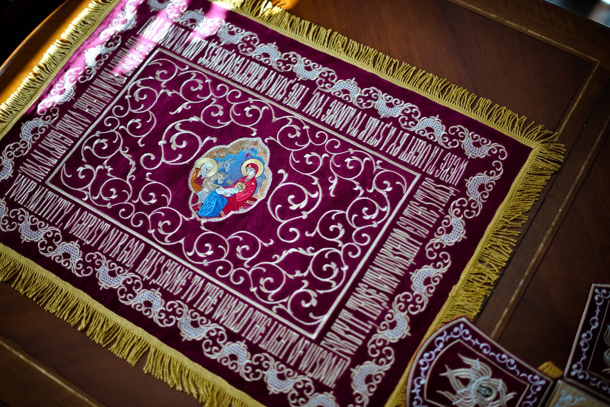 Nativity Chalice Cover Set with Embroidered Icons — photo 2