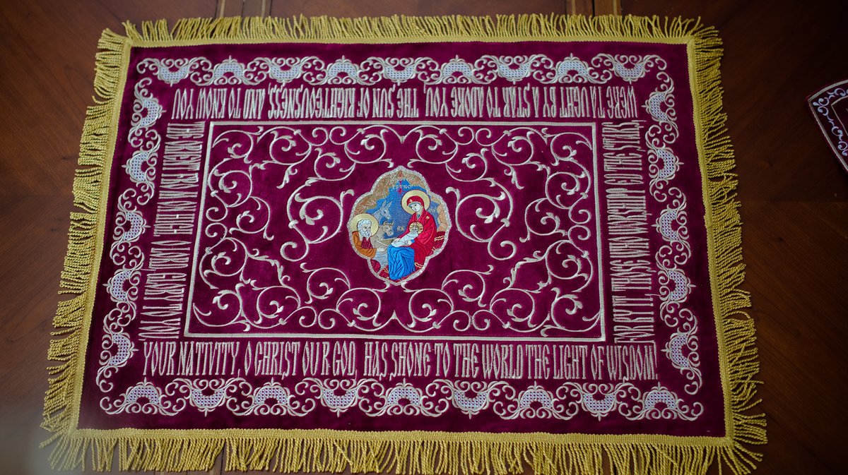 Nativity Chalice Cover Set with Embroidered Icons — photo 4