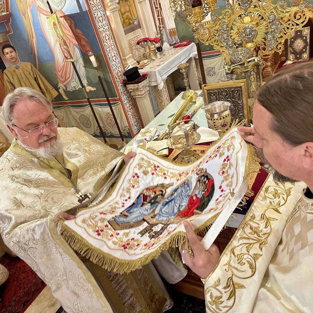 Chalice Covers Veils. Fully Embroidered Large Icon. Orthodox Church Pascha — photo 13
