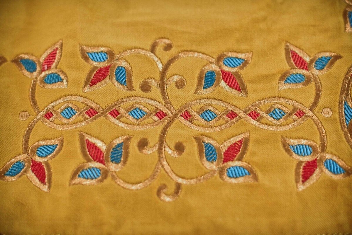 Custom Velvet Chalice Covers Set - Gold &amp; Blue Embroidery — photo 4