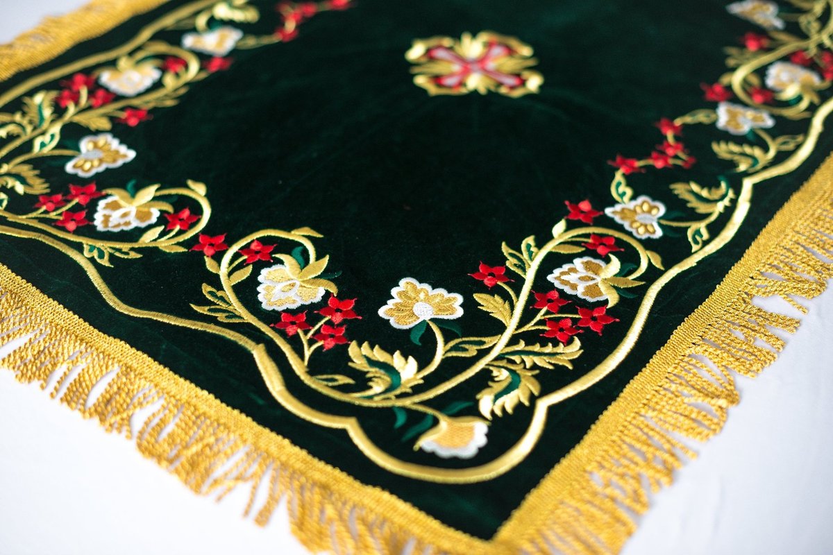 Embroidered Velvet Chalice Covers for Orthodox Parishes