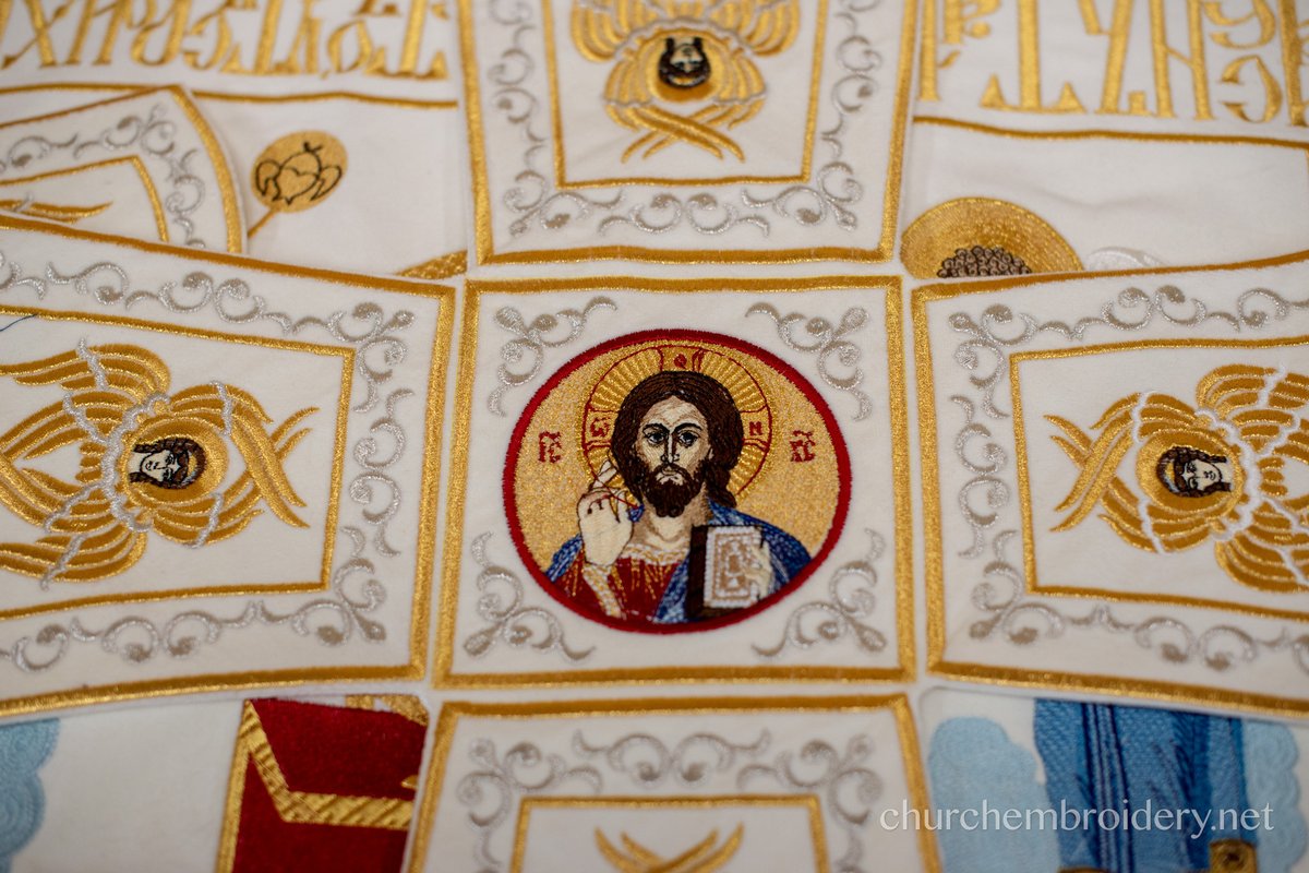 Embroidered Chalice Veils with Holy Icons and Troparion — photo 10