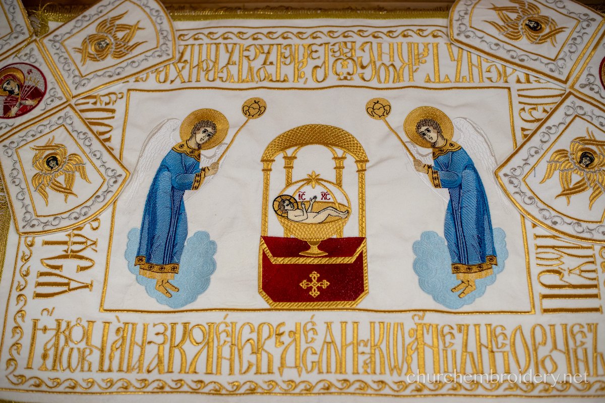 Embroidered Chalice Veils with Holy Icons and Troparion — photo 11
