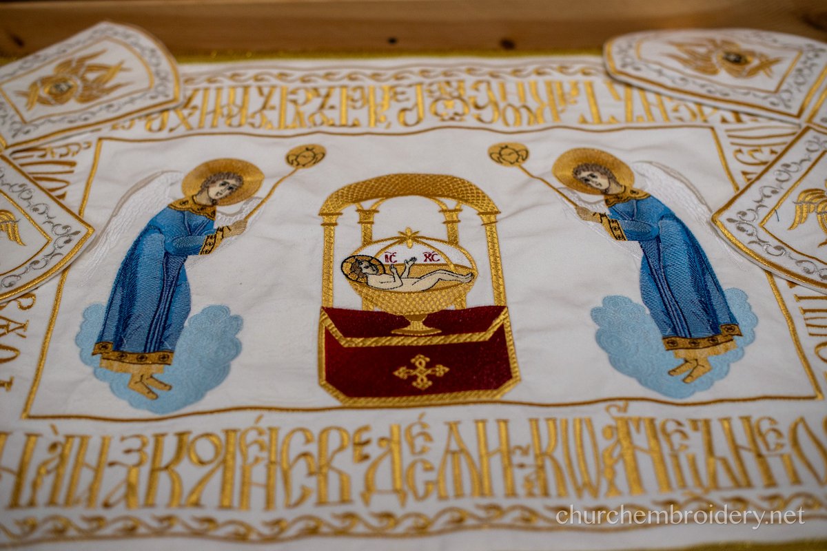 Embroidered Chalice Veils with Holy Icons and Troparion — photo 9