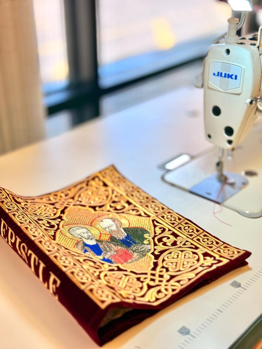 Fully Embroidered Epistle Book Cover With Icon Cotton 100% — photo 2