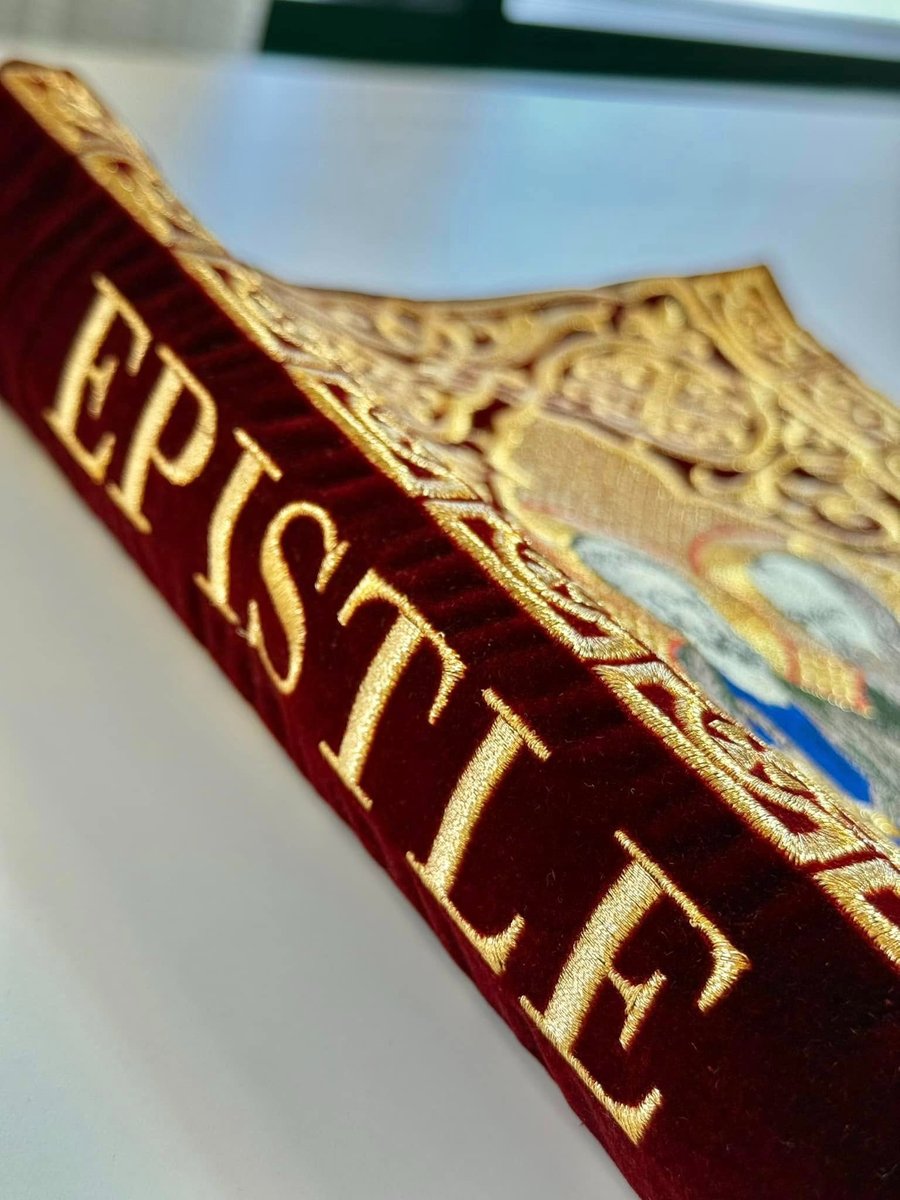 Fully Embroidered Epistle Book Cover With Icon Cotton 100% — photo 3
