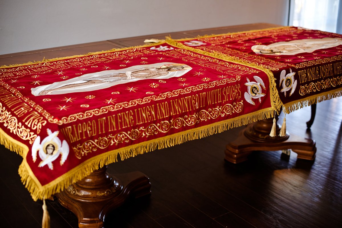 Fully-embroidered Orthodox  shroud   of Christ our God — photo 15