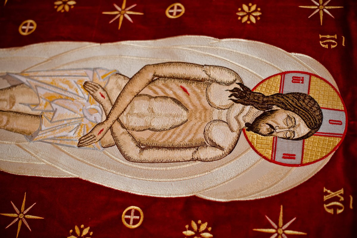 Fully-embroidered Orthodox  shroud   of Christ our God — photo 2
