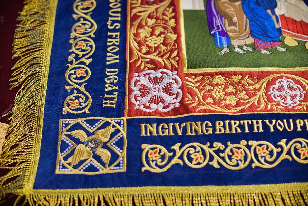 Fully-embroidered Orthodox epitaphios (shroud) of the Most Holy Theotoko — photo 4