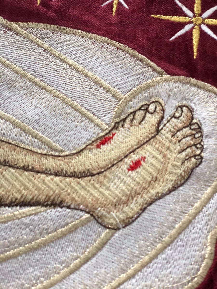 Luxurious Cotton Velvet Shroud of Christ, Small 25x36 — photo 3
