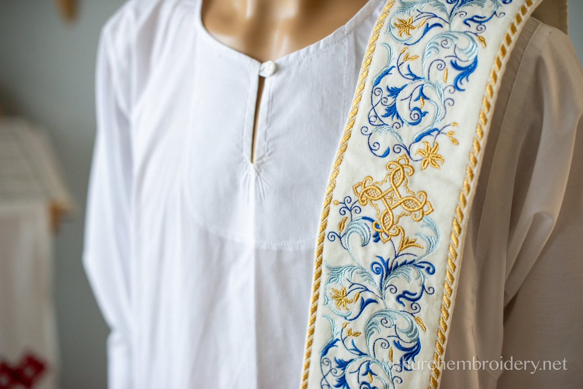 Deacon Orarion from Velvet Cotton with Premium Metallic Threads