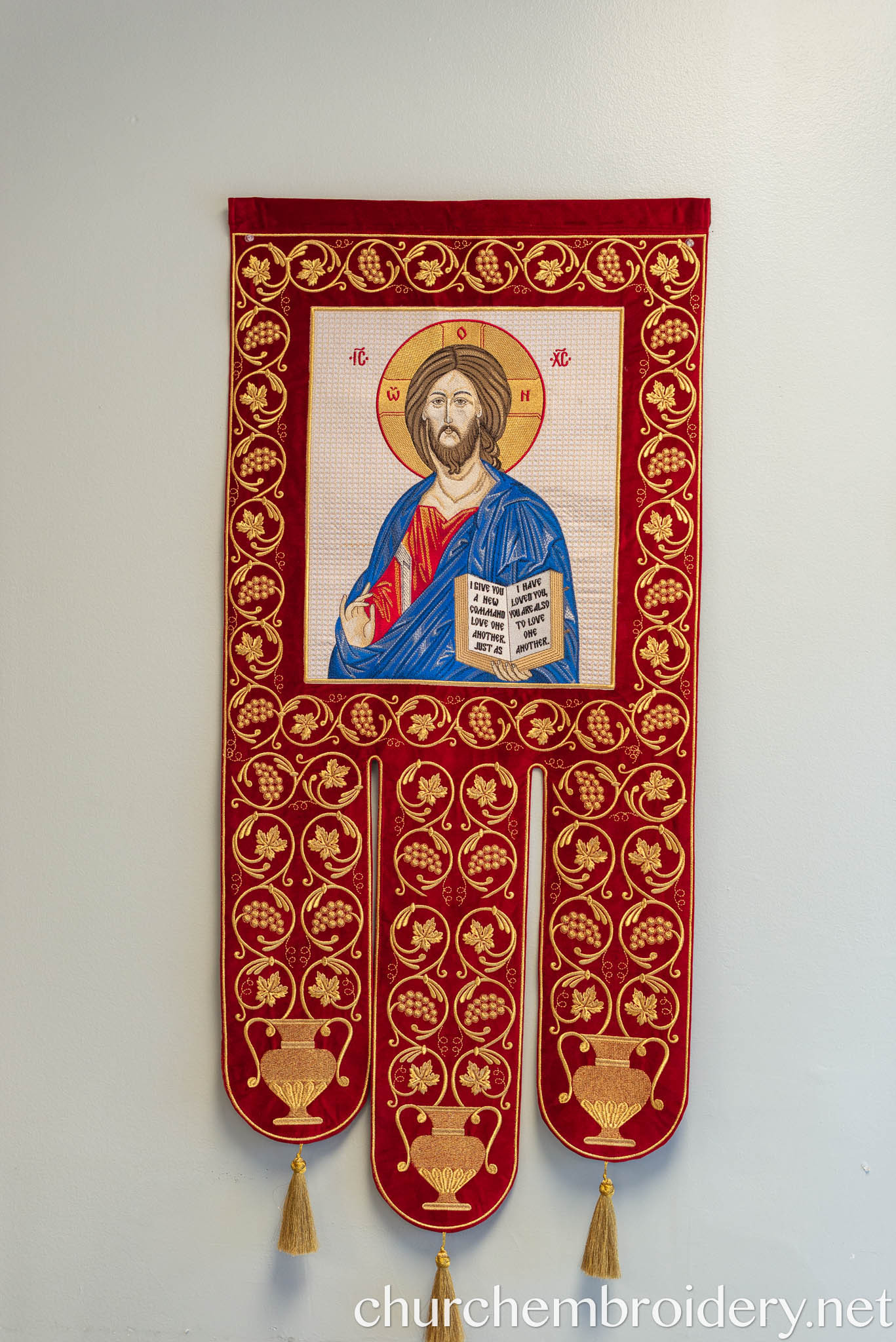 Embroidered Banner Horugvy Of Our Lord Jesus Christ, Orthodox Church