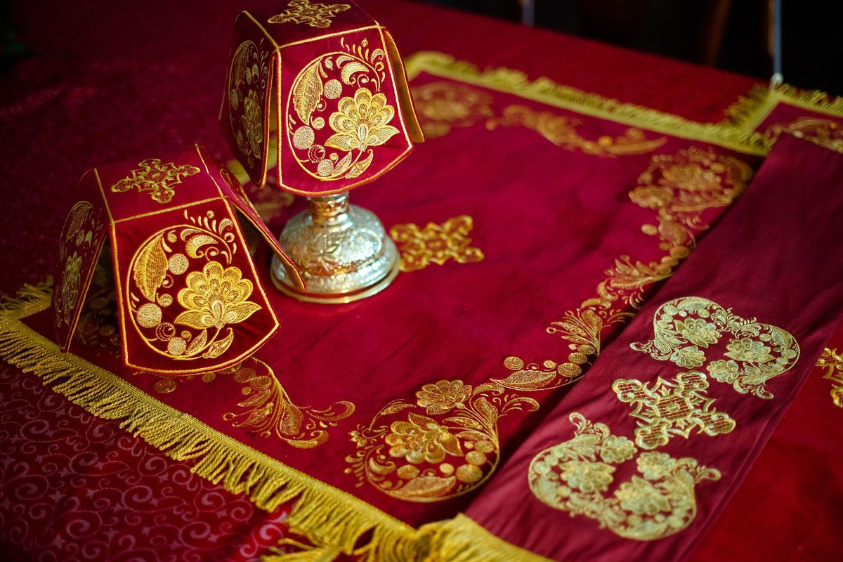 Embroidered Chalice covers, Gospel bookmark and Gospel cover — photo 5