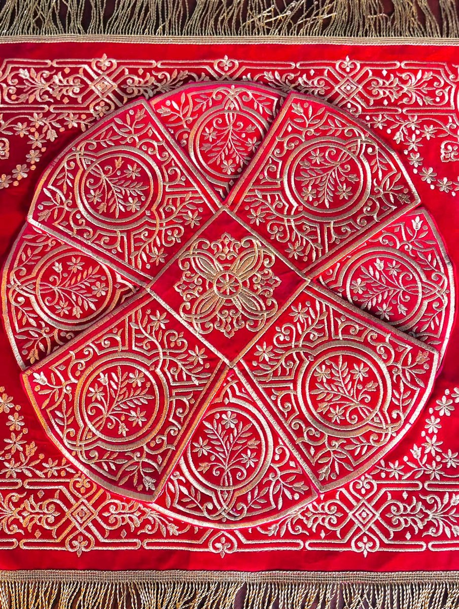 Embroidered Chalice covers, veils. Red-gold — photo 4
