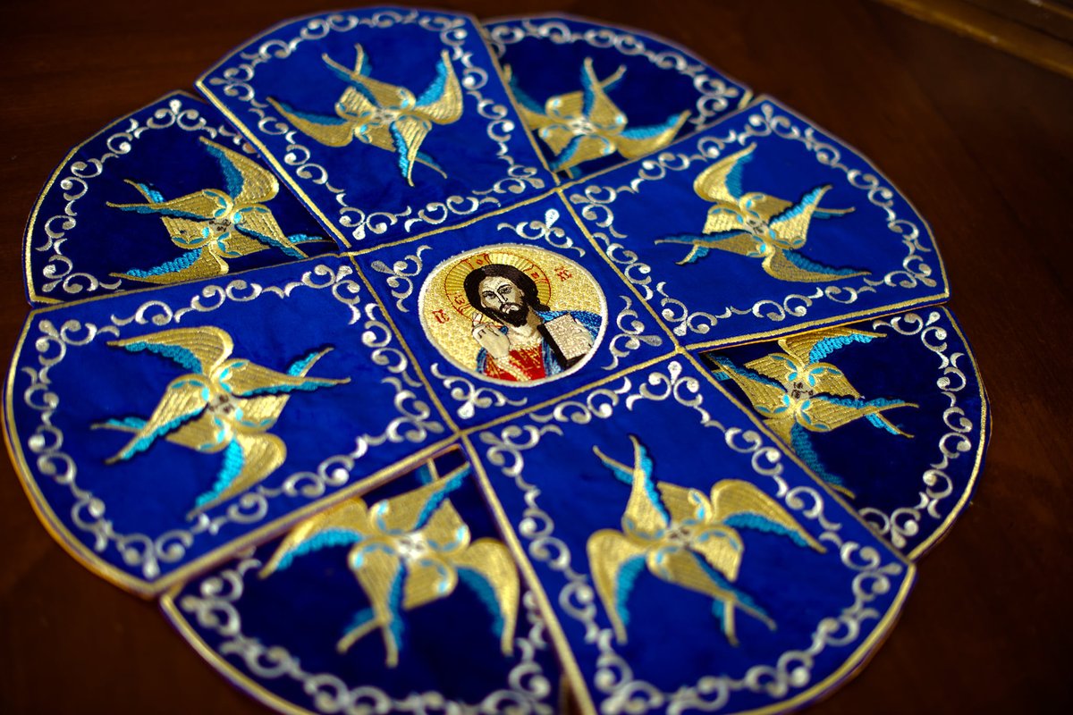 Embroidered Chalice covers, veils. Annonciation of Theotokos. — photo 2