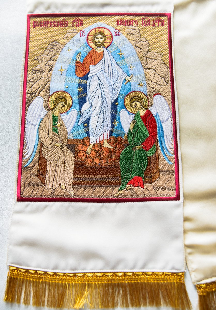 Resurrection Icon Embroidered Bookmark - Fast Shipping!