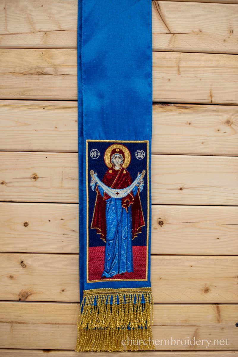 Theotokos Icon Embroidered Gospel Bookmark