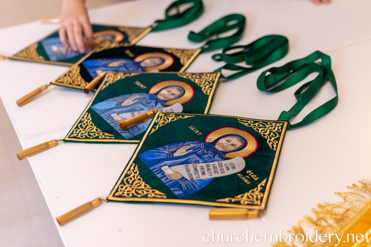 Epigonation Fully Embroidered with saint Olga Of Alaska Icon — photo 4