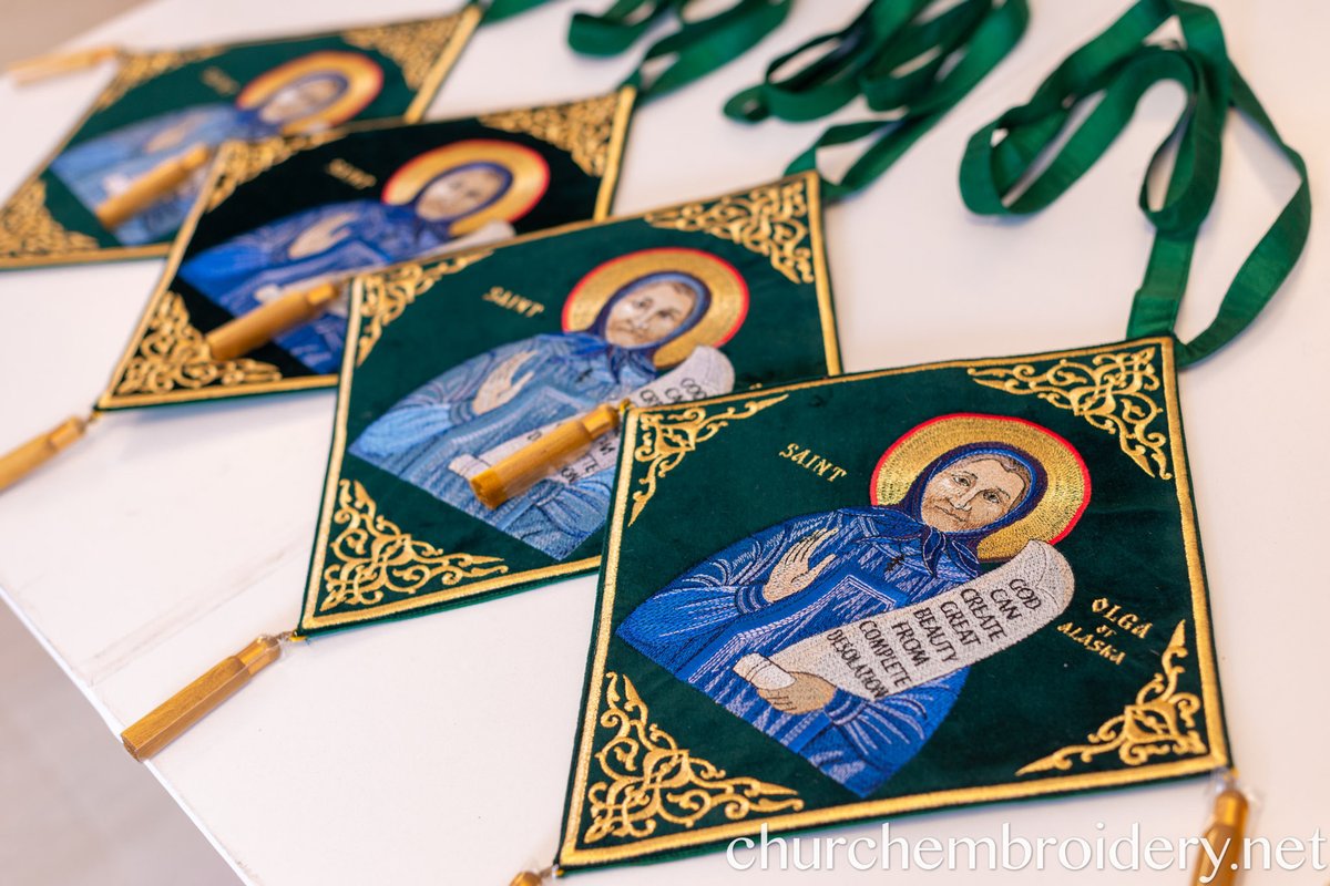 Epigonation Fully Embroidered with saint Olga Of Alaska Icon — photo 8
