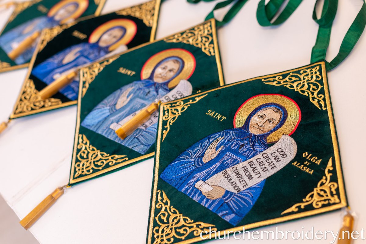 Epigonation Fully Embroidered with saint Olga Of Alaska Icon — photo 9