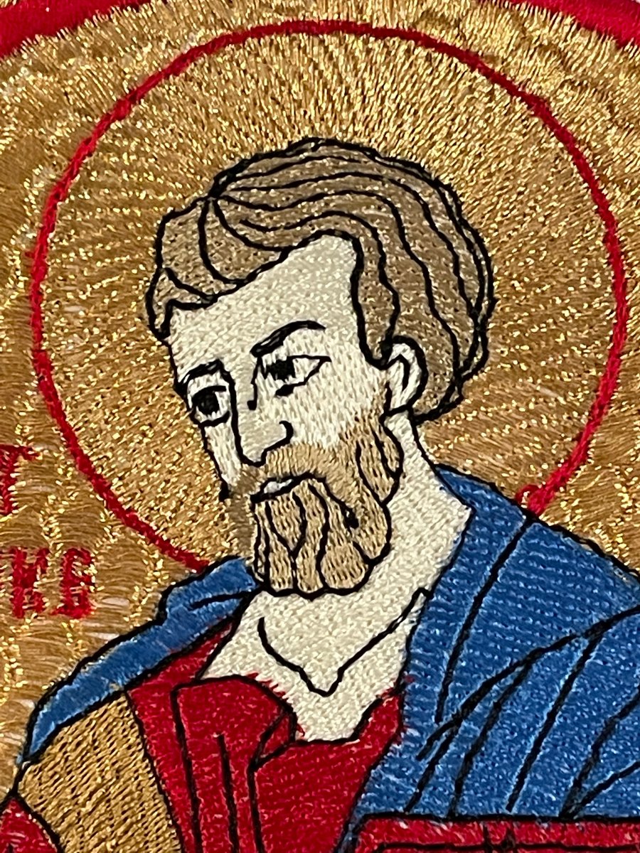 Epigonation, palitsa fully embroidered for orthodox priest icon st. Luke — photo 4