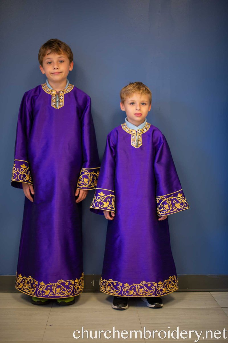 Fully Embroidered Altar Server Robes any color — photo 2