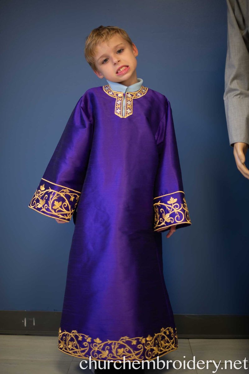 Fully Embroidered Altar Server Robes any color — photo 3