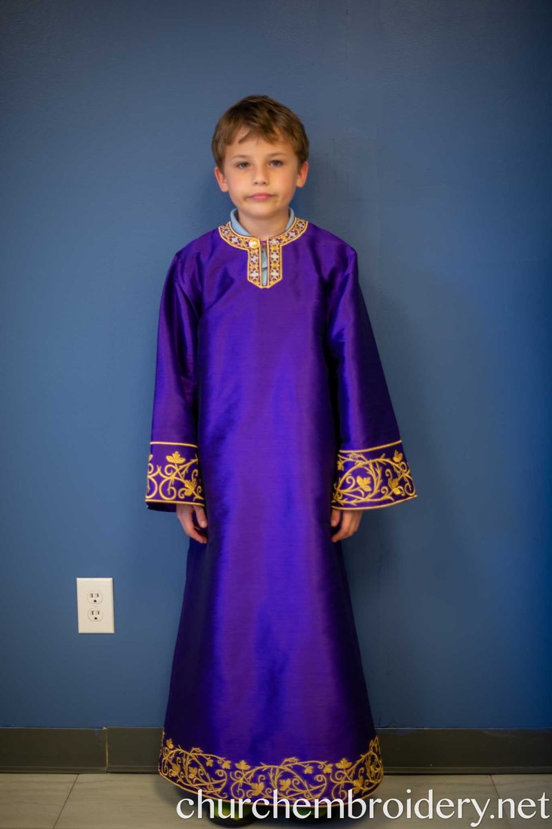 Fully Embroidered Altar Server Robes any color — photo 4
