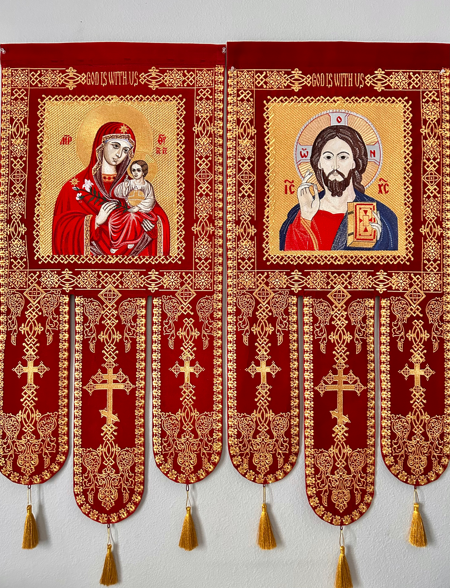 Divine Icon Banners: Christ &amp; Theotokos Embroidery — photo 2