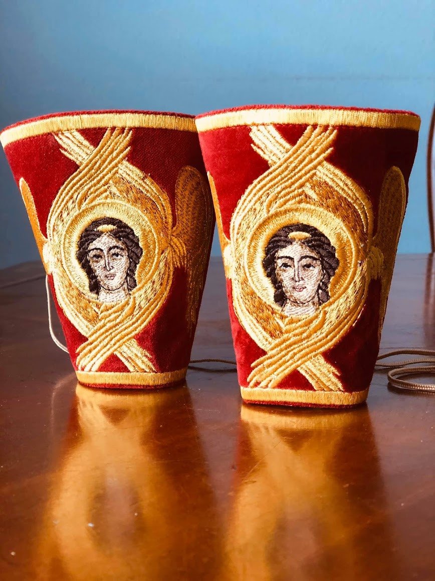 Heavenly Cotton Velvet Clergy Cuffs