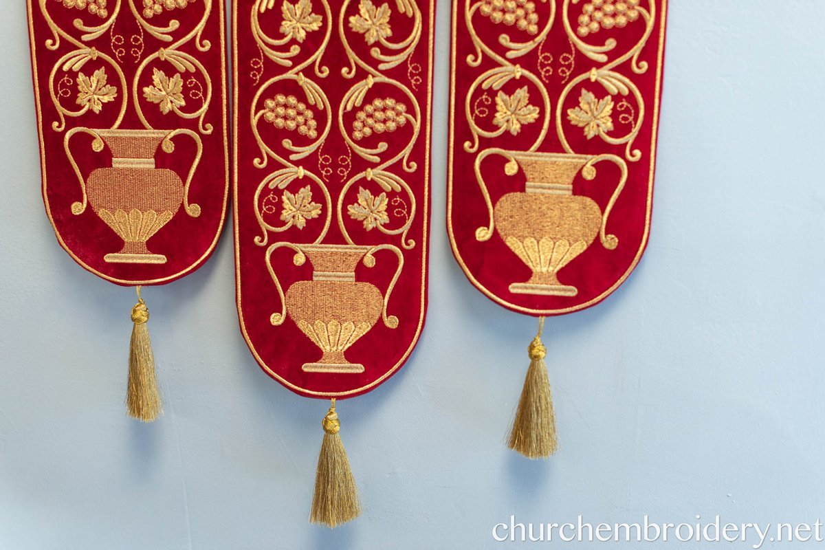 Fully embroidered Eastern Banners Church with the Icon Of Theotokos — photo 4