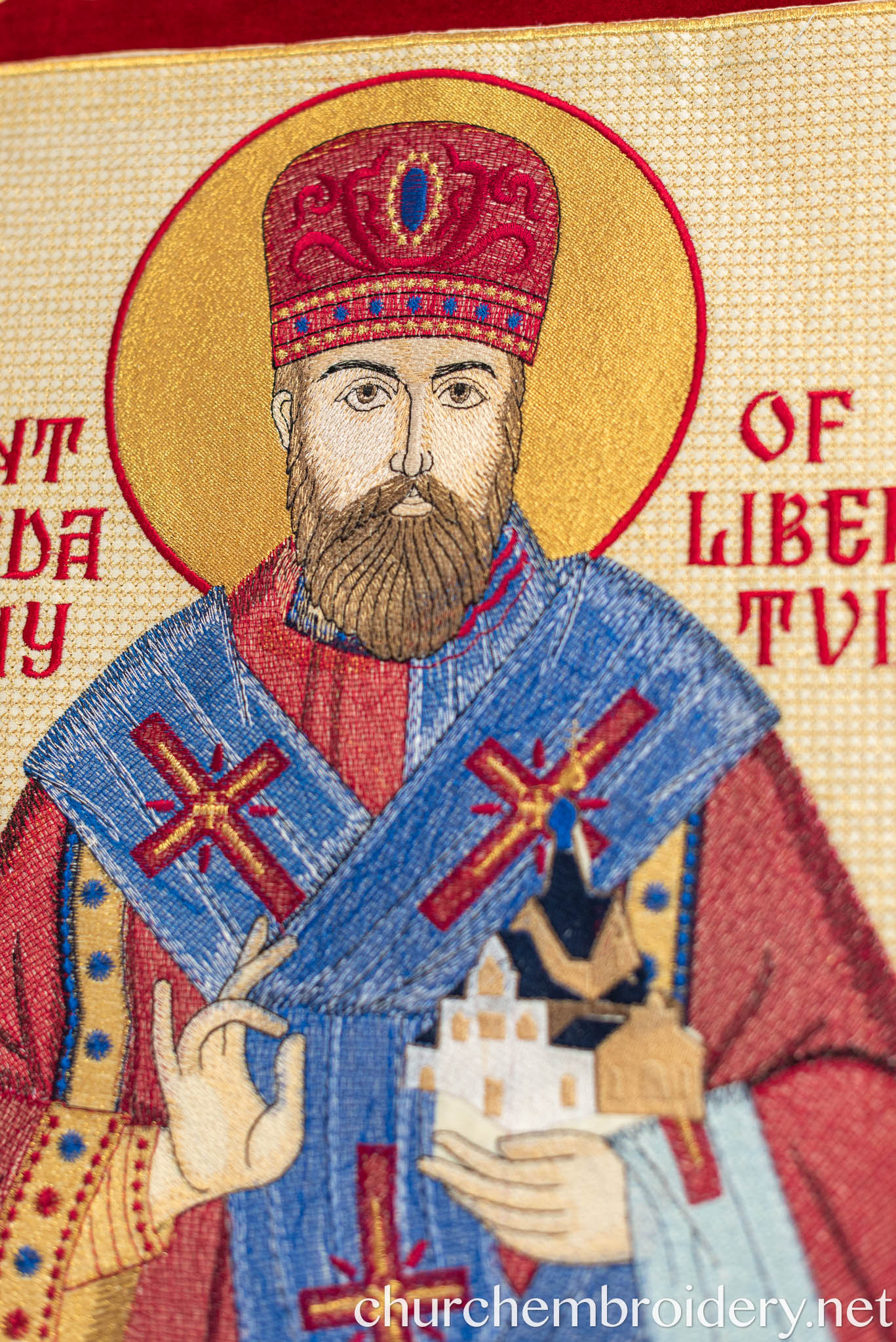 Fully embroidered Eastern Orthodox Banner saint Mardariy — photo 3